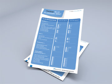 Checkliste - Bin ich potentieller Stifter